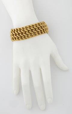 Boucheron 1960s Textured Gold Bracelet
