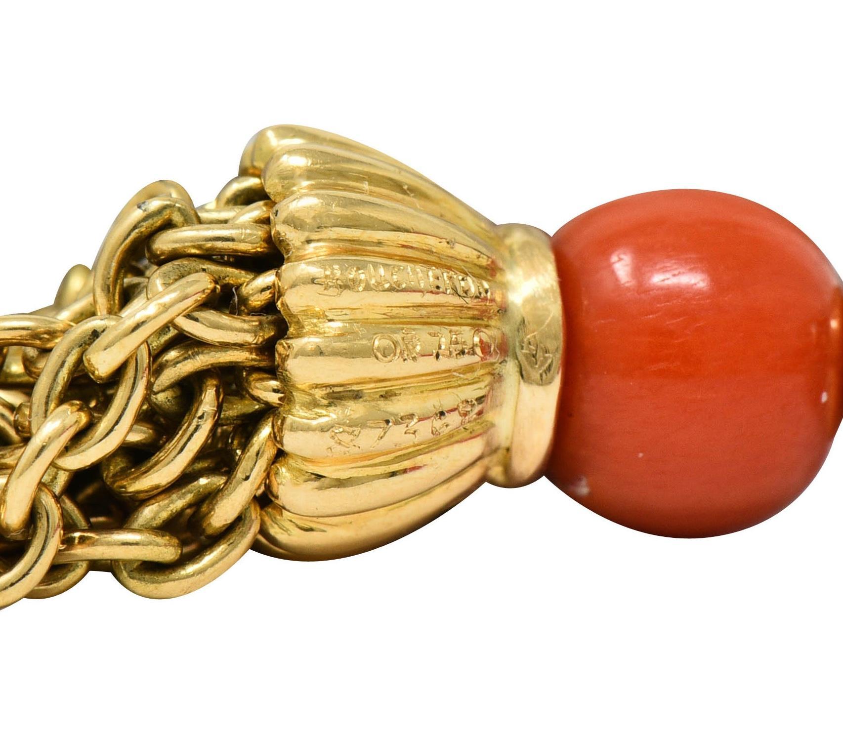 Boucheron 1970 Diamante Onice Oro 18K Collana vintage con perline e nappe Sautoir in vendita 3