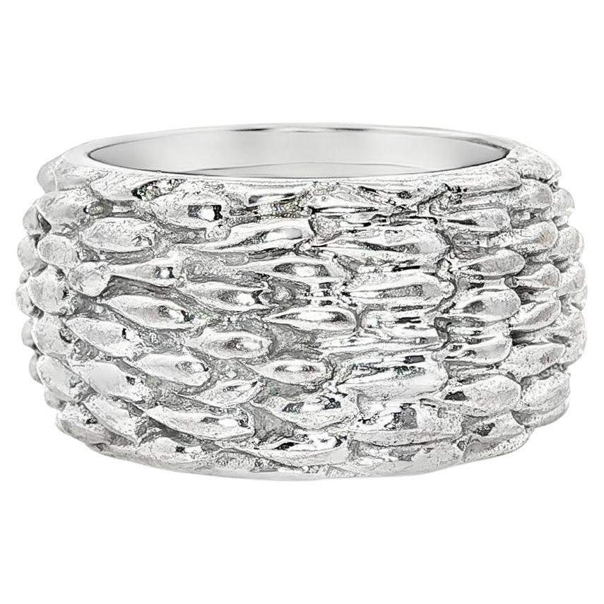 Boucheron 1990s Textured 18k White Gold Ring