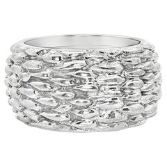 Boucheron 1990s Textured 18k White Gold Ring
