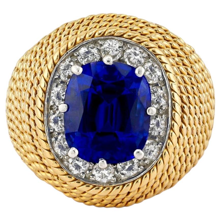 Pre-owned Boucheron 3.70 Ct. No-heat Kashmir Sapphire Ring, C.1950 In Blue