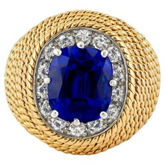 Boucheron 3,70 ct. Erhitzungsfreier Kaschmir-Saphir-Ring, ca. 1950