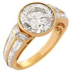 Boucheron, 4.98 Carat Diamond Ring in 18k Yellow Gold