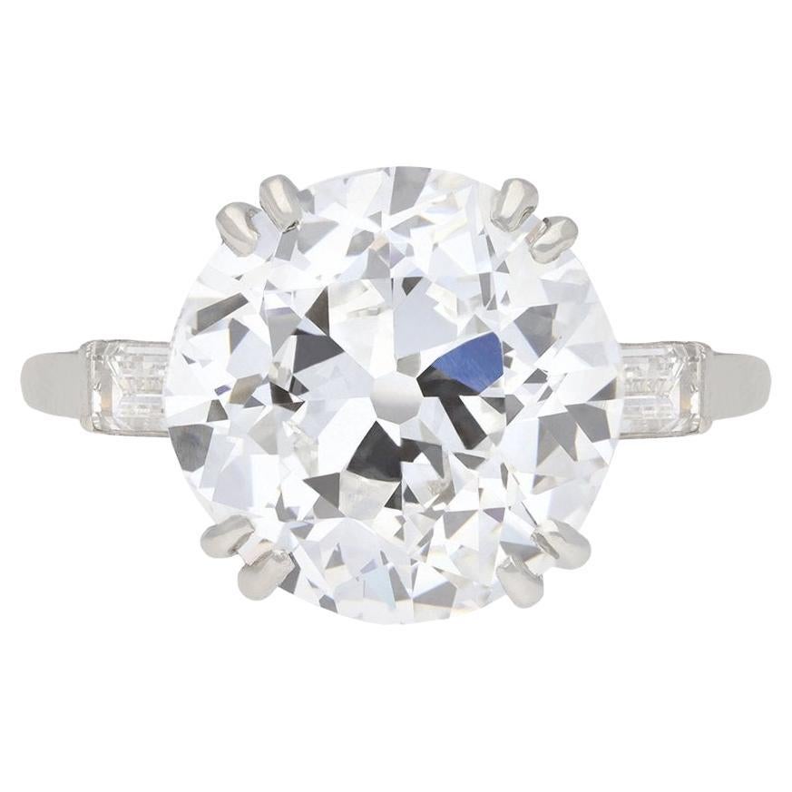 Boucheron 5.03 Carat Old European Cut Diamond Ring, circa 1925 For Sale