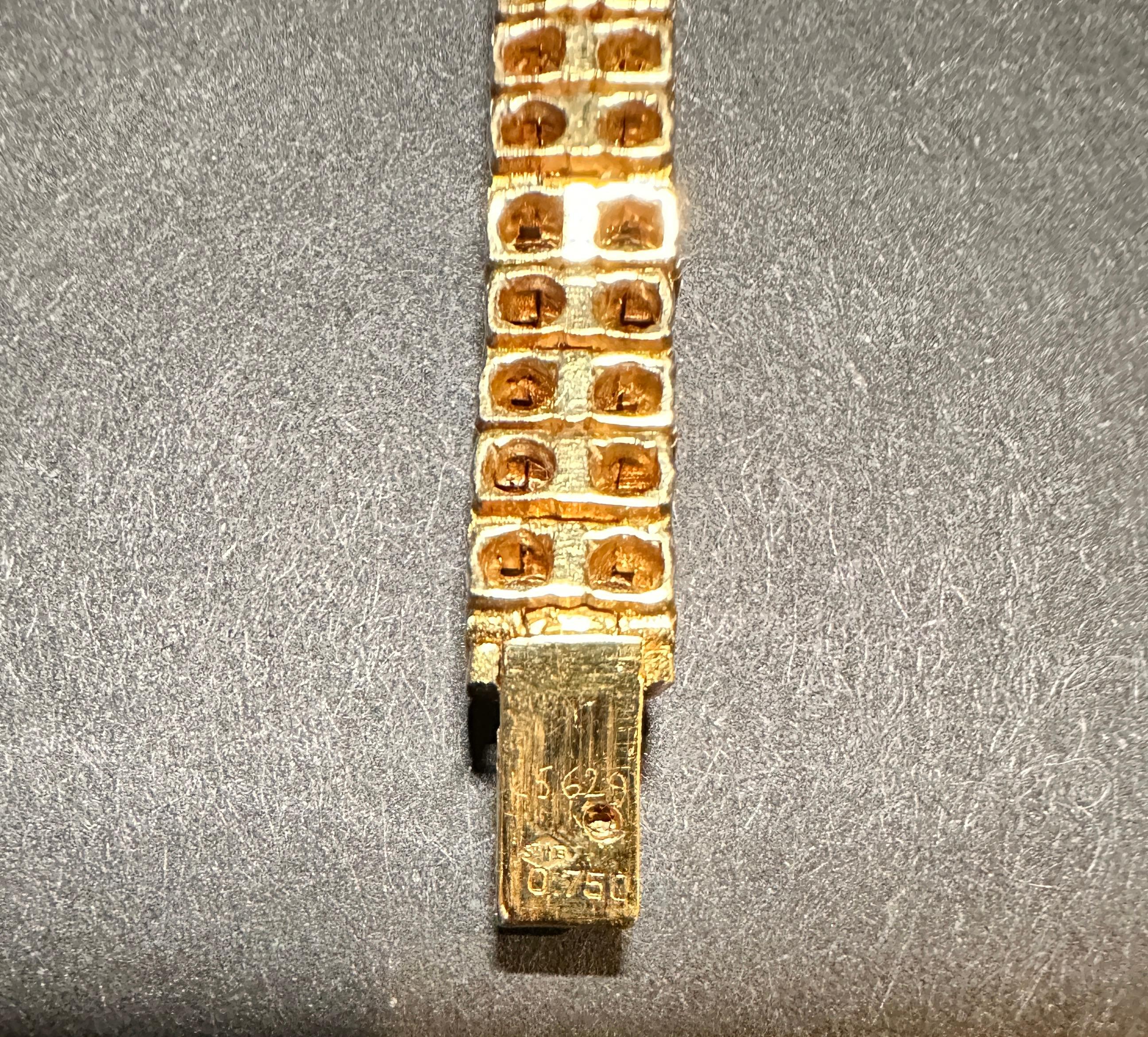 Boucheron 7.75 Diamond and 18K Gold Ladies Watch For Sale 3