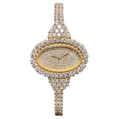 Vintage Boucheron 7.75 Diamond and 18K Gold Ladies Watch