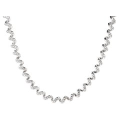 Boucheron 'Arabesques' 18 Carat White Gold Diamond Necklace