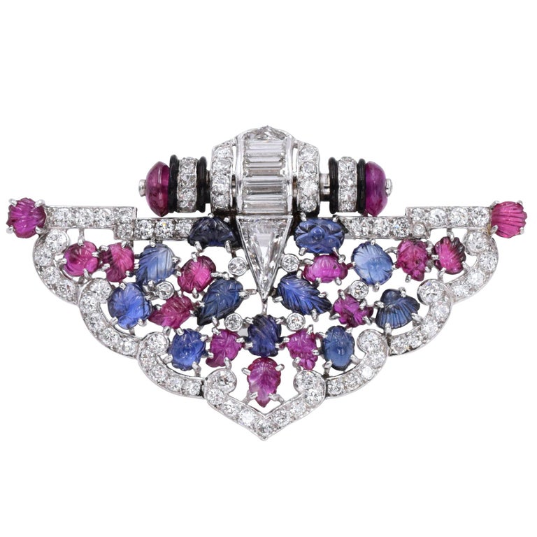 Boucheron Art Deco Brooch For Sale at 1stdibs