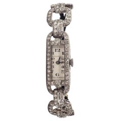 Boucheron Art Deco Platinum and Diamond Watch 2.50 Carat