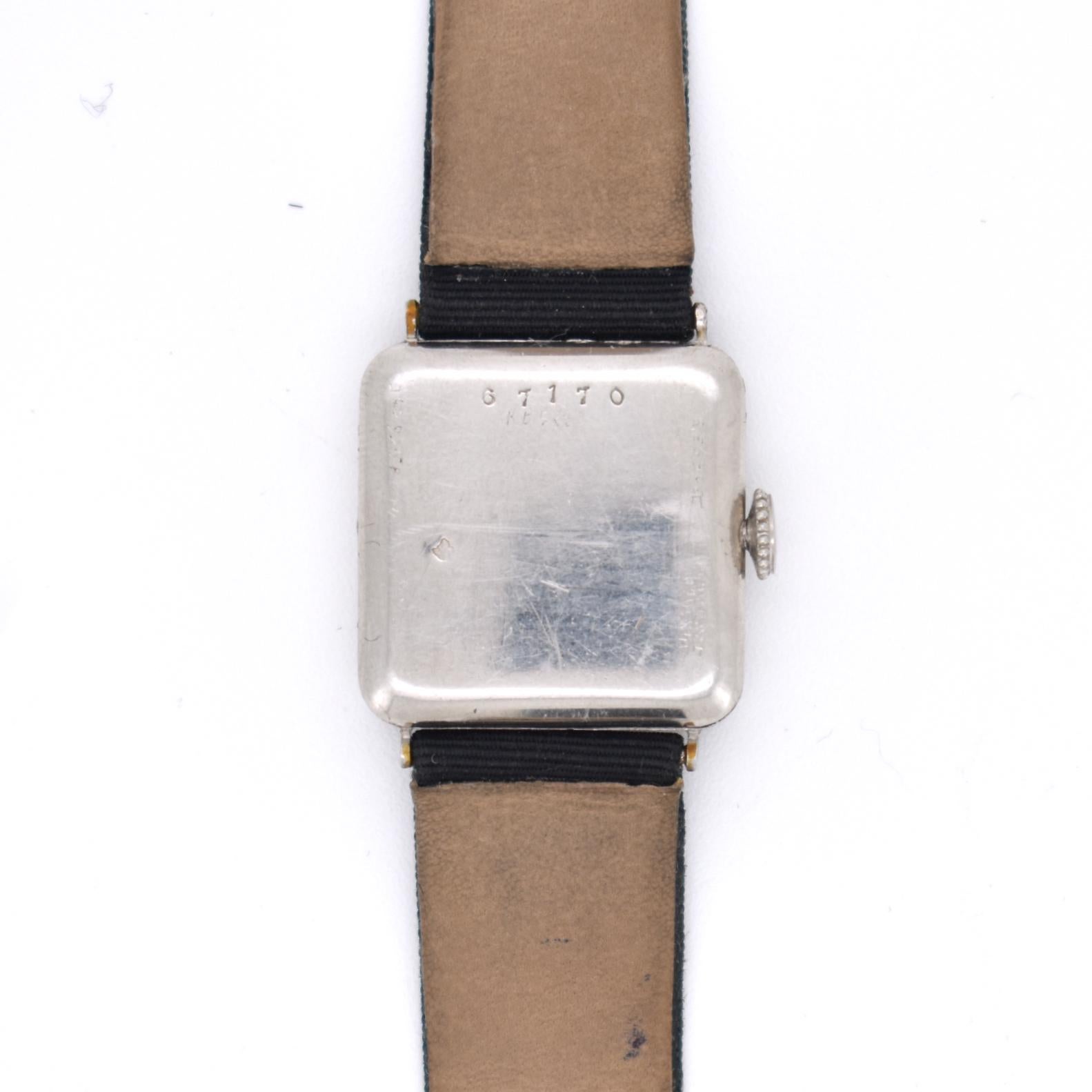 Old European Cut Boucheron Art Deco Platinum & Diamond Watch – Antique 1920s For Sale