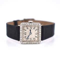 Boucheron Art Deco Platin & Diamant Uhr - Antike 1920er Jahre