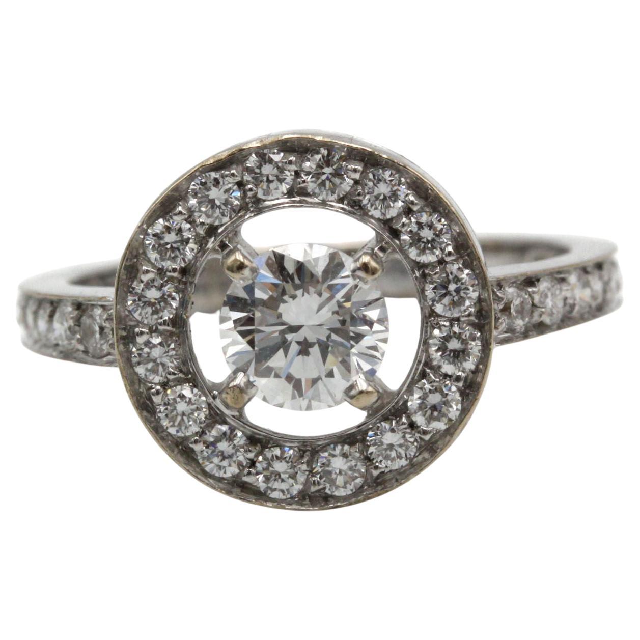 Boucheron AVA Diamond Halo Ring in White Gold