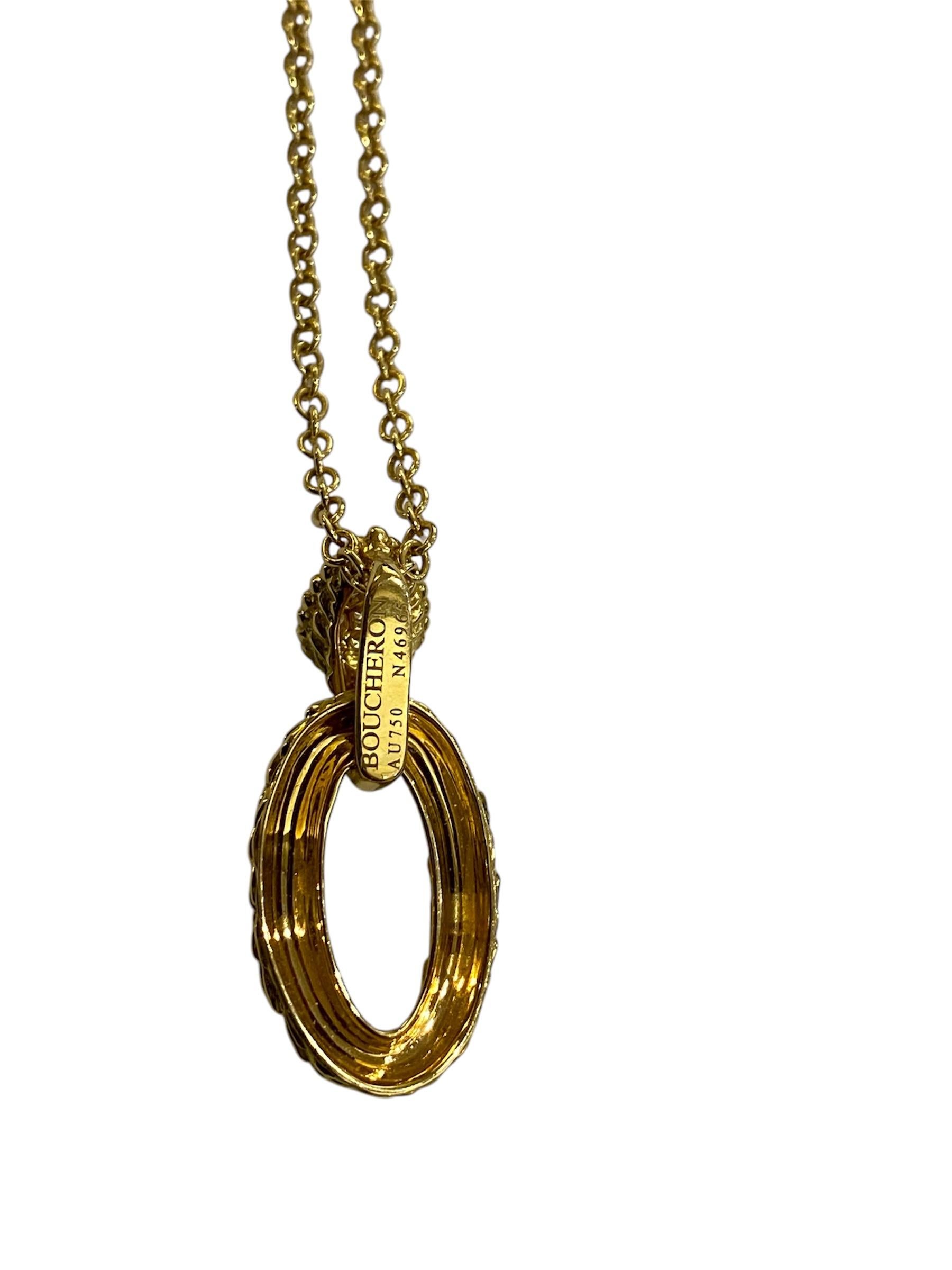 Boucheron Bohême Gold und Diamanten Halskette im Angebot 3
