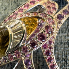 Boucheron Bouquet d'Ailes 18K Gold Sapphire Diamond Butterfly Brooch