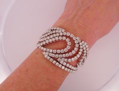 Bracciale Boucheron in oro bianco 18 carati con diamanti Estate Jewelry