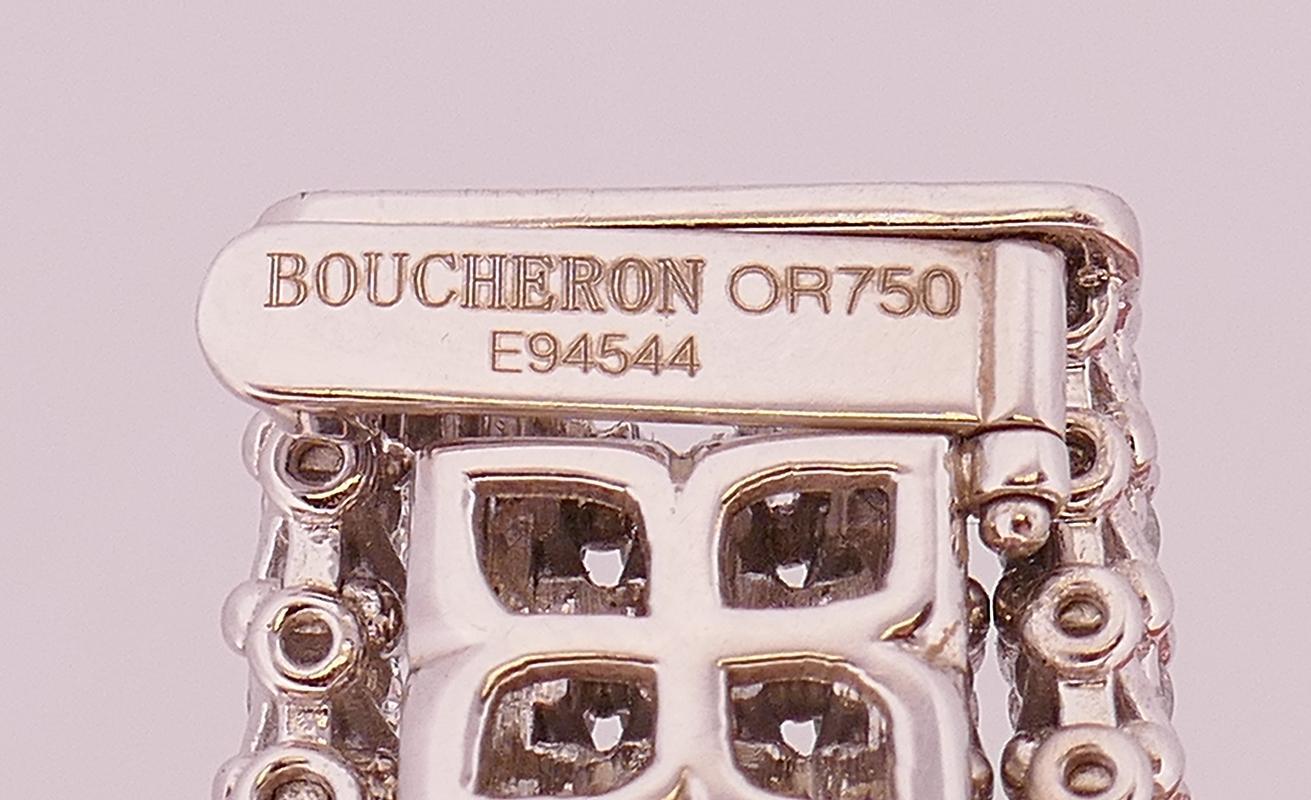 Boucheron-Armband aus 18 Karat Weißgold mit Diamanten im Nachlassschmuck Damen im Angebot