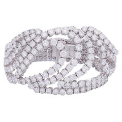 Bracciale Boucheron in oro bianco 18 carati con diamanti Estate Jewelry