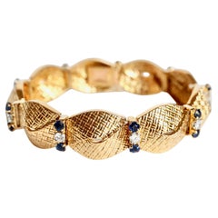 Boucheron Bracelet Sapphires and Diamonds circa 1960 18 Carat Yellow Gold