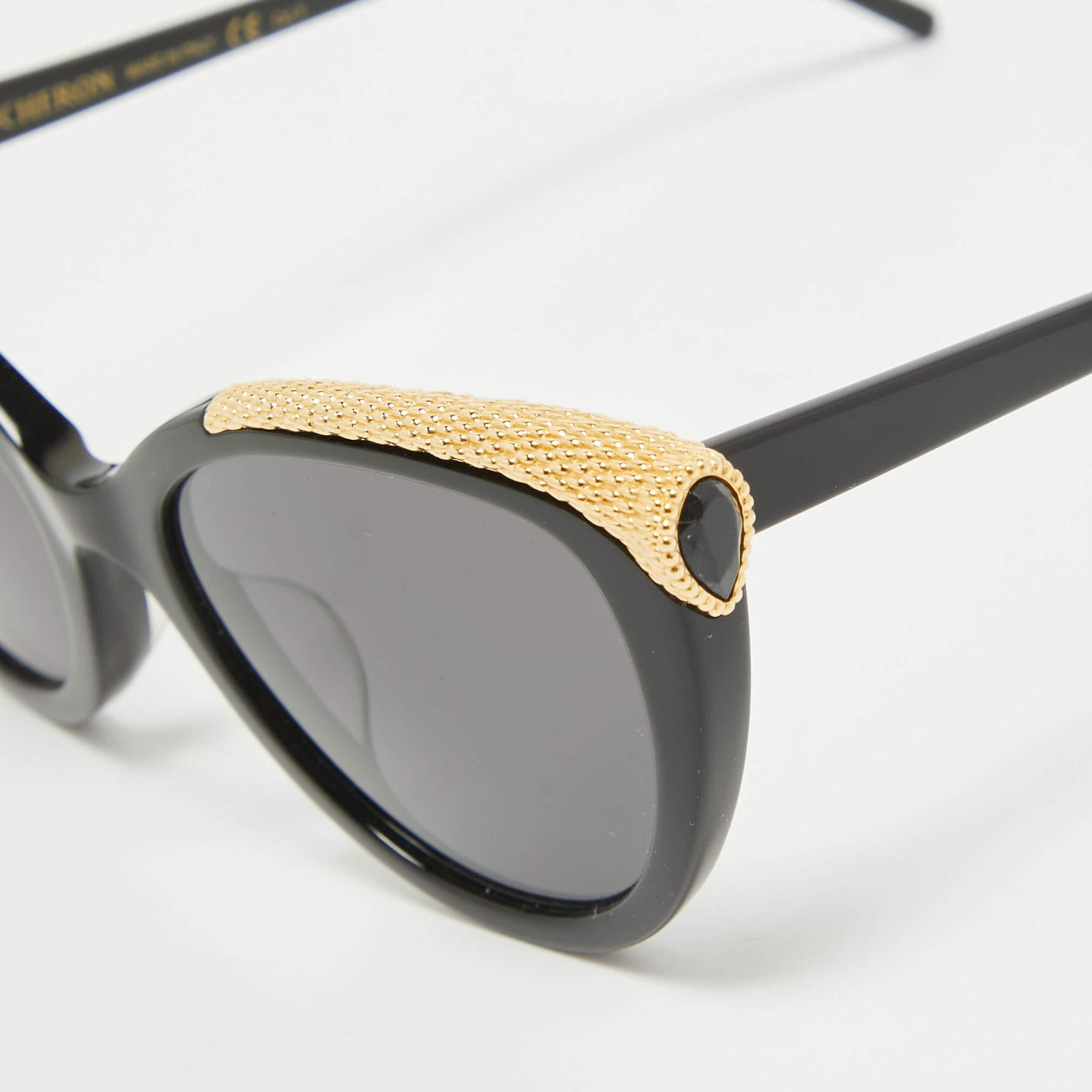 Boucheron Bronze Tone/ Black BC0116S Gradient Cat Eye Sunglasses In Good Condition In Dubai, Al Qouz 2