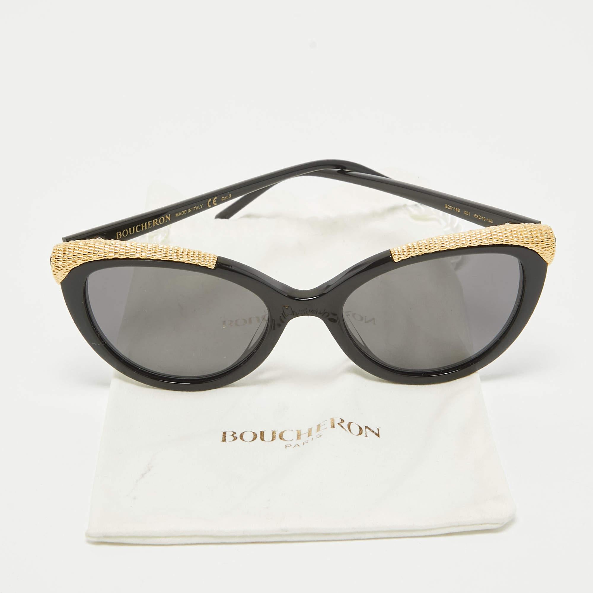 Boucheron Bronze Tone/ Black BC0116S Gradient Cat Eye Sunglasses 1