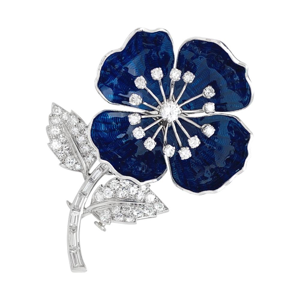 Baguette Cut Boucheron Brooch 