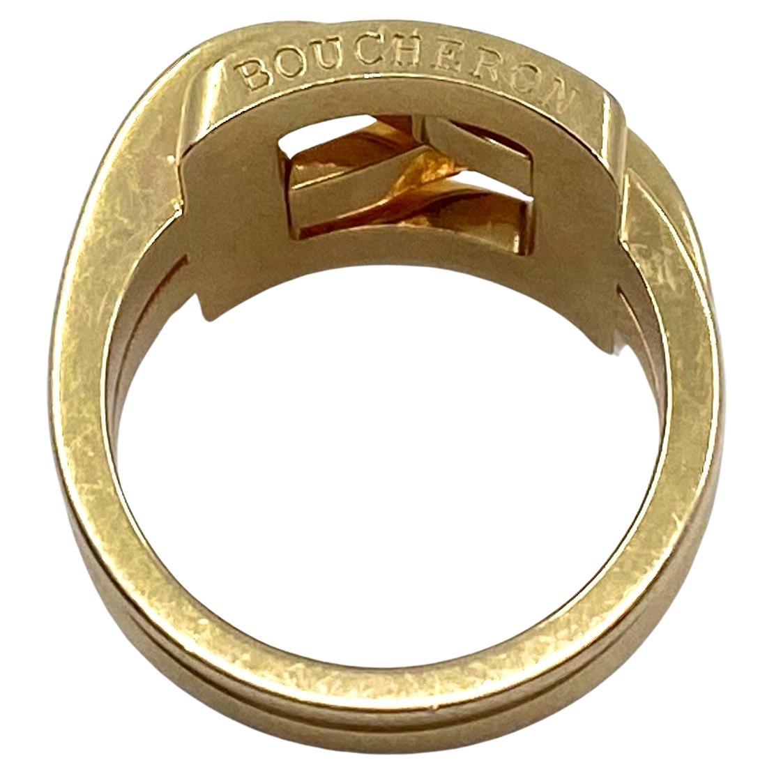 Boucheron Buckle Ring Vintage 18k Gold 1