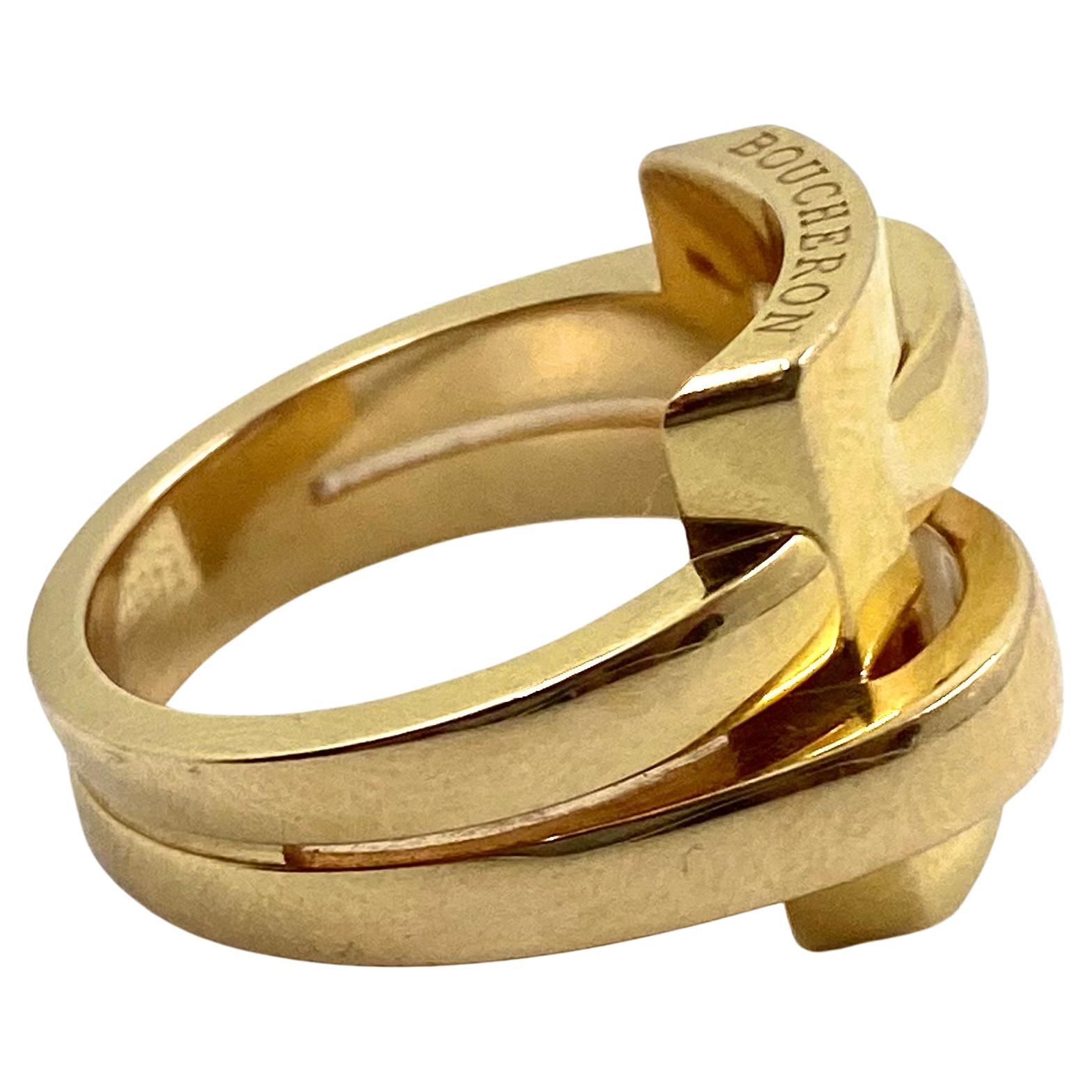 Boucheron Buckle Ring Vintage 18k Gold 2