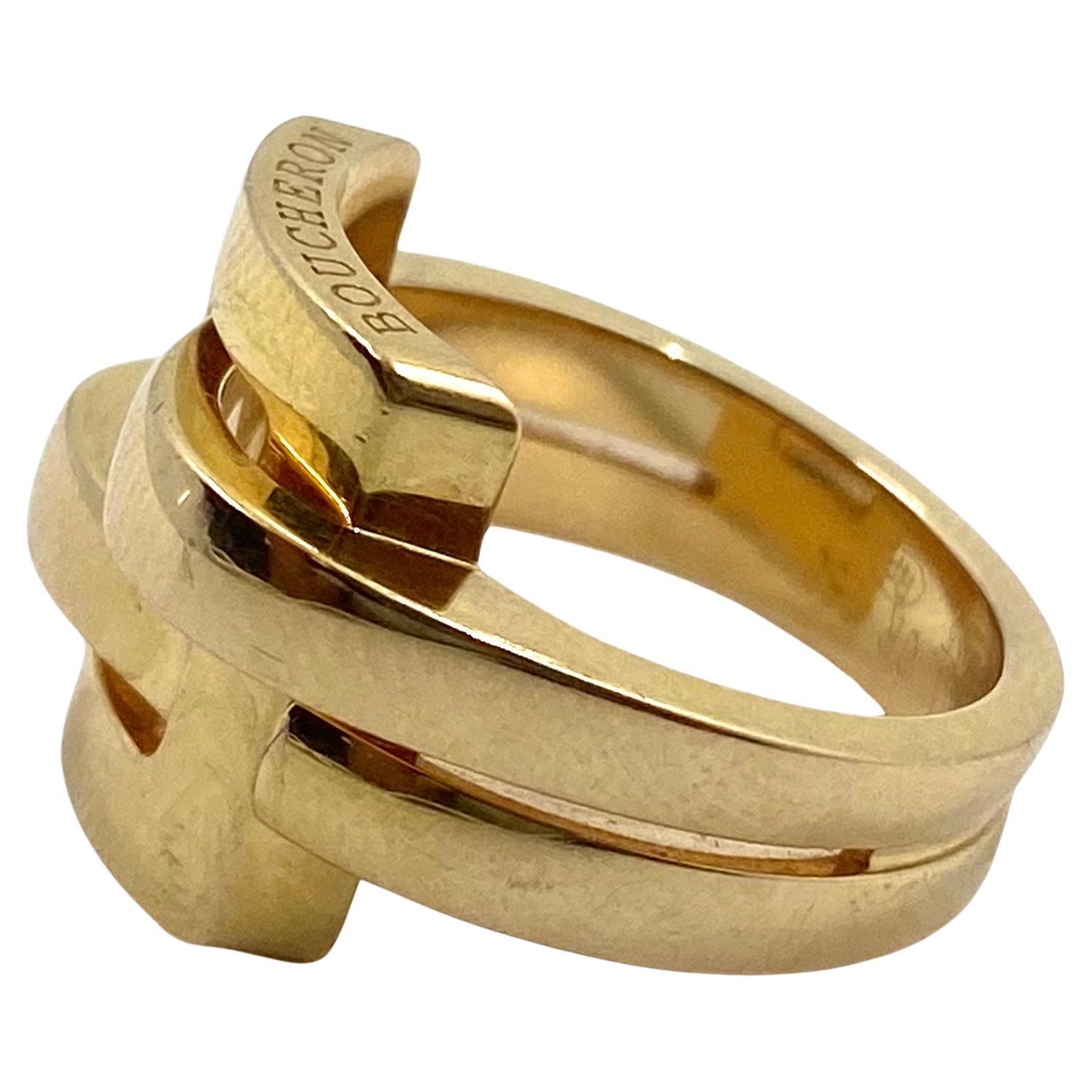 Boucheron Buckle Ring Vintage 18k Gold 3