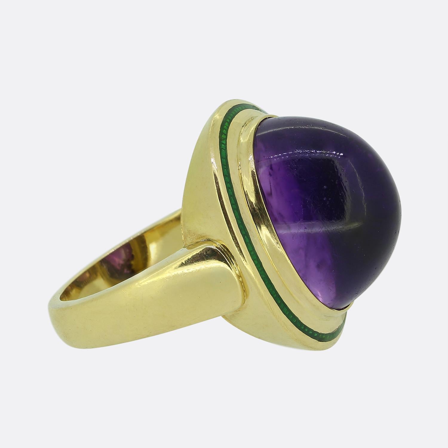 Boucheron Cabochon Amethyst Cocktail Ring In Good Condition For Sale In London, GB