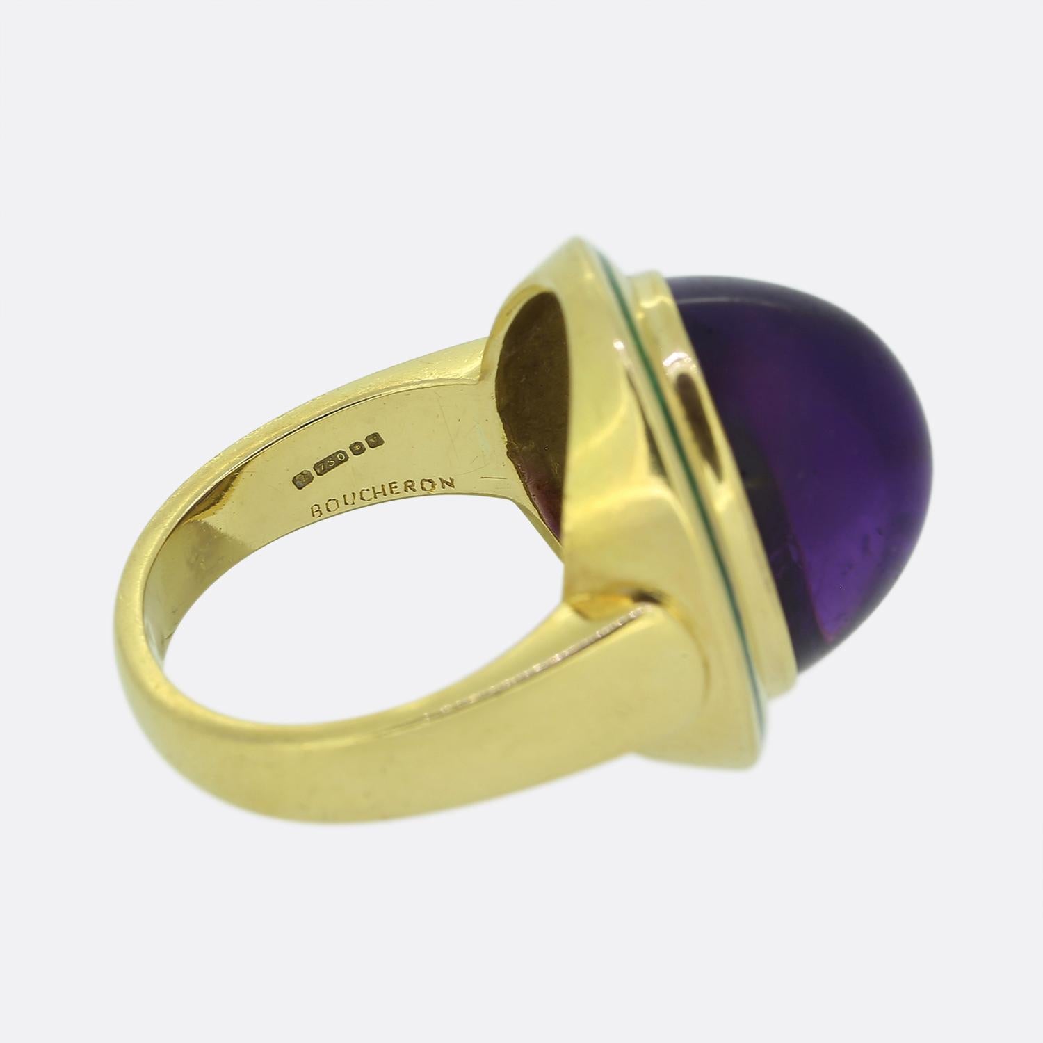 Boucheron Cabochon Amethyst Cocktail Ring For Sale 1