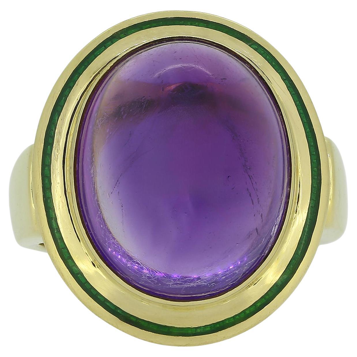 Boucheron Cabochon Amethyst Cocktail Ring