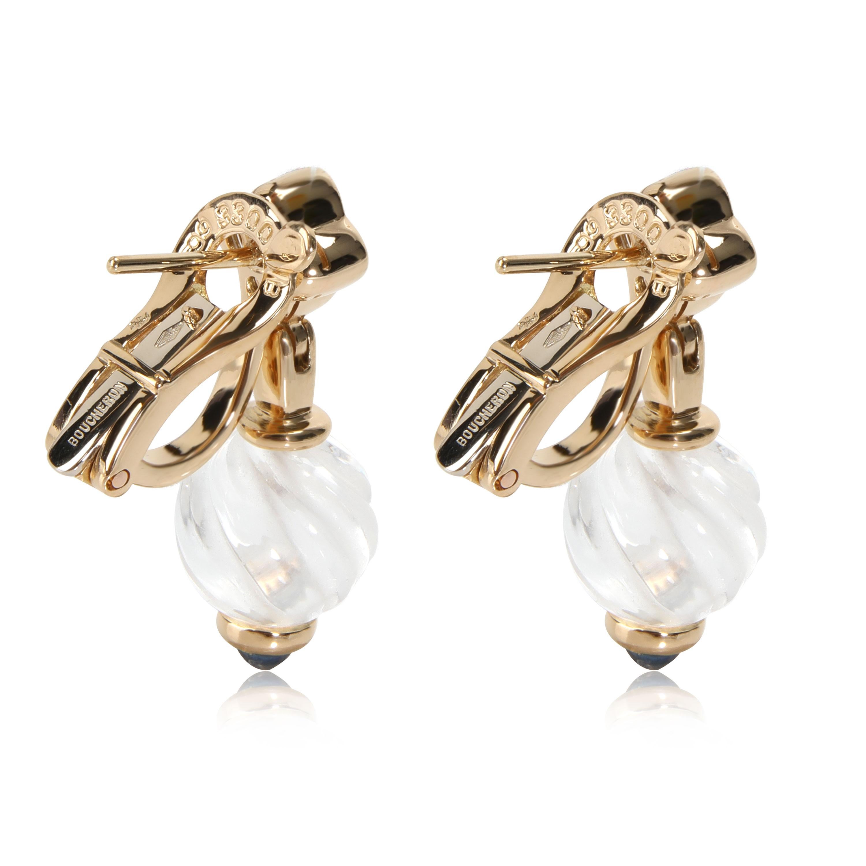 Boucheron Carved Rock Crystal & Diamond Earrings in 18K Yellow Gold 0.4 CTW

PRIMARY DETAILS
SKU: 112135
Listing Title: Boucheron Carved Rock Crystal & Diamond Earrings in 18K Yellow Gold 0.4 CTW
Condition Description: Retails for 9000 USD. In