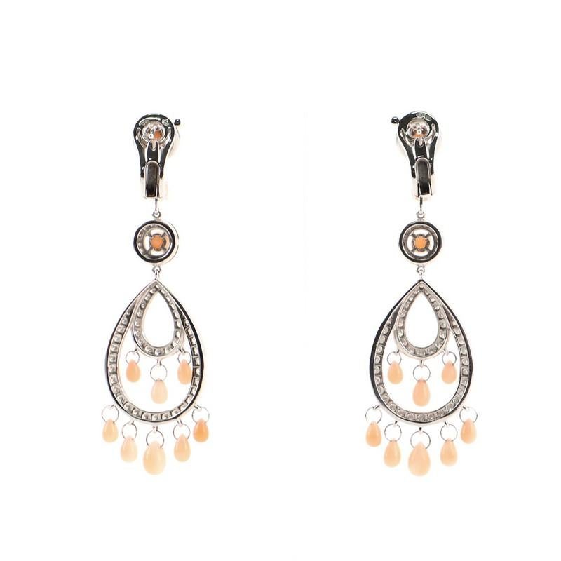 Boucheron Cinna Pampilles Chandelier Earrings 18K White Gold and Diamonds In Good Condition In New York, NY