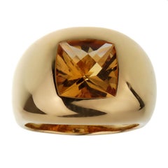 Boucheron Citrine Yellow Gold Cocktail Ring