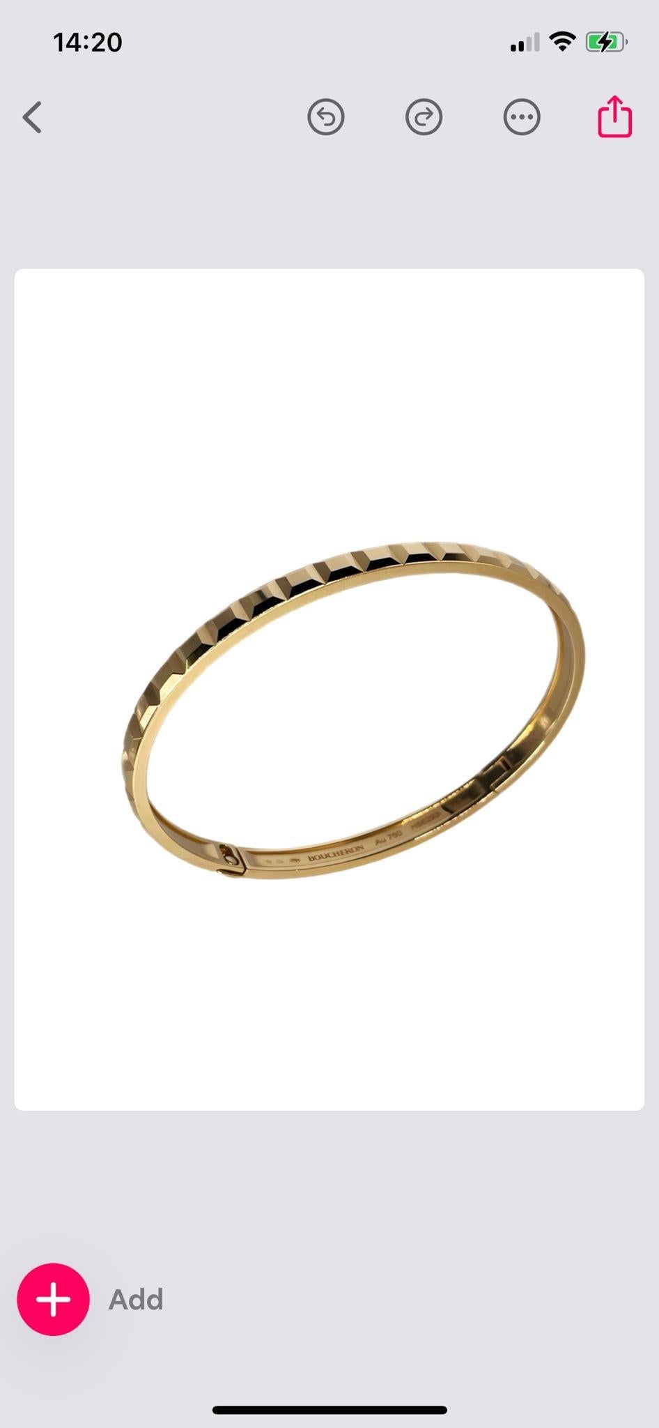 Boucheron Bracelet Clou de Paris Or jaune 18ct Excellent état - En vente à Addlestone, GB