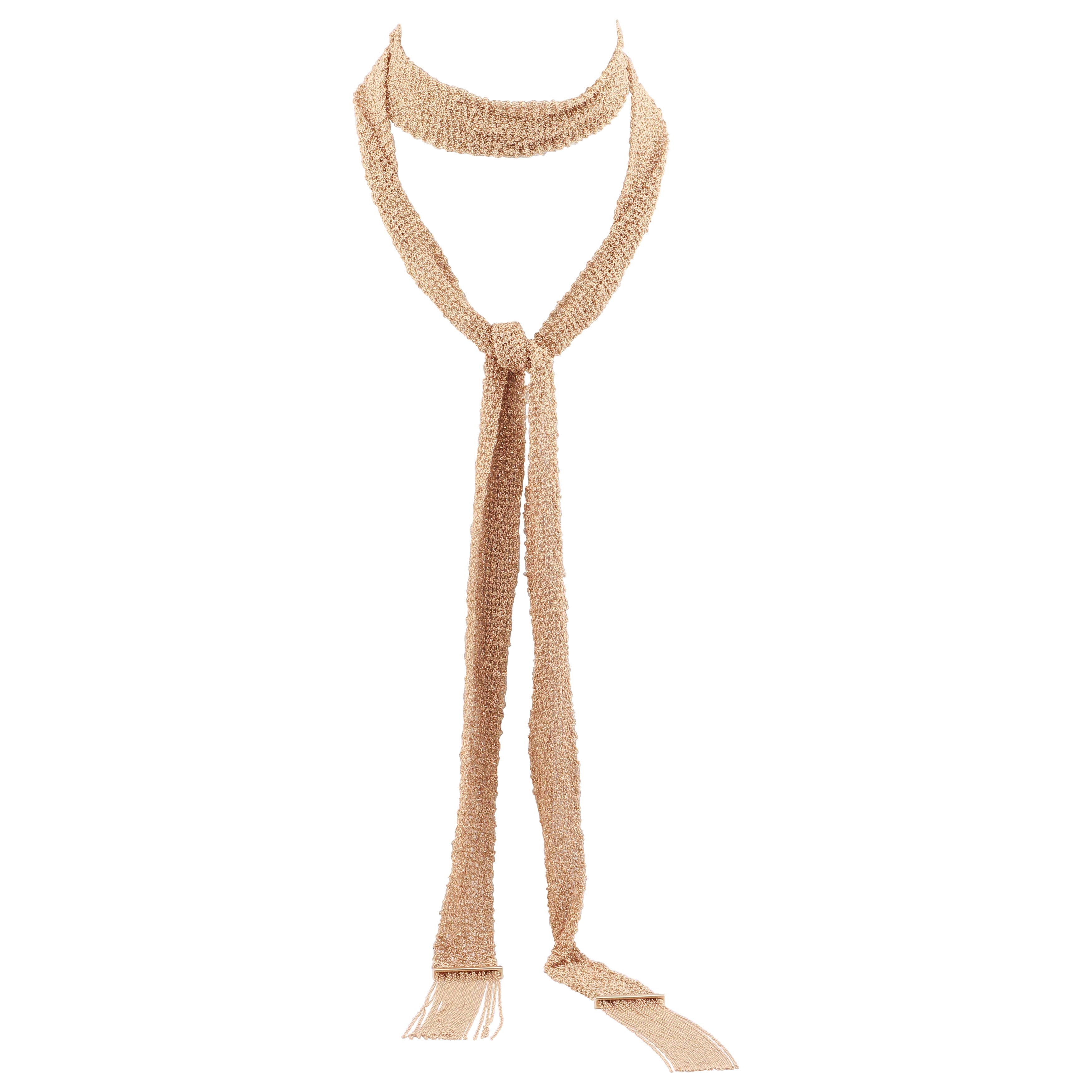Boucheron Delilah - Collana lunga con foulard in oro rosa 18 carati