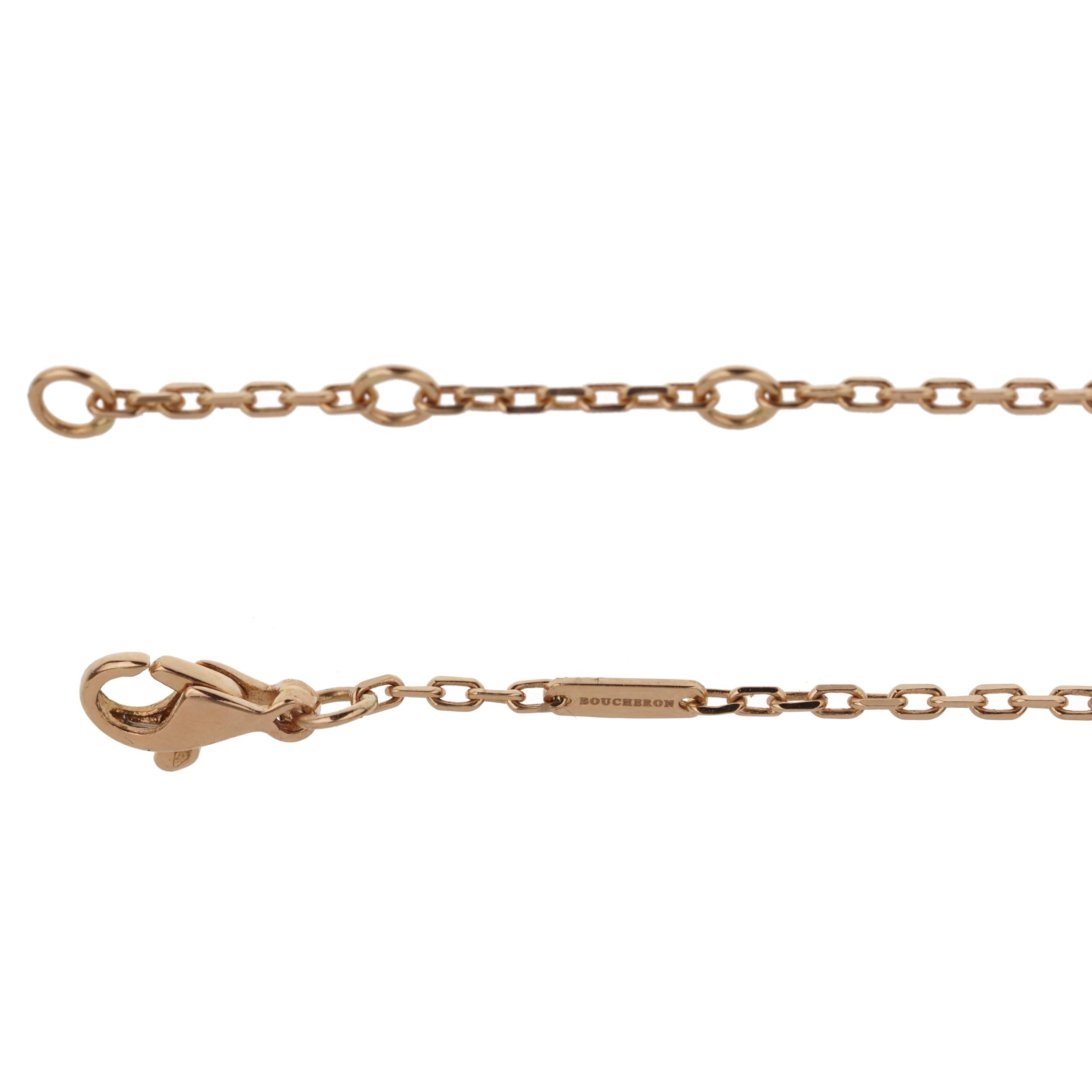 da uomo o donna Collana con ciondolo in oro rosa Boucheron Delilah in vendita