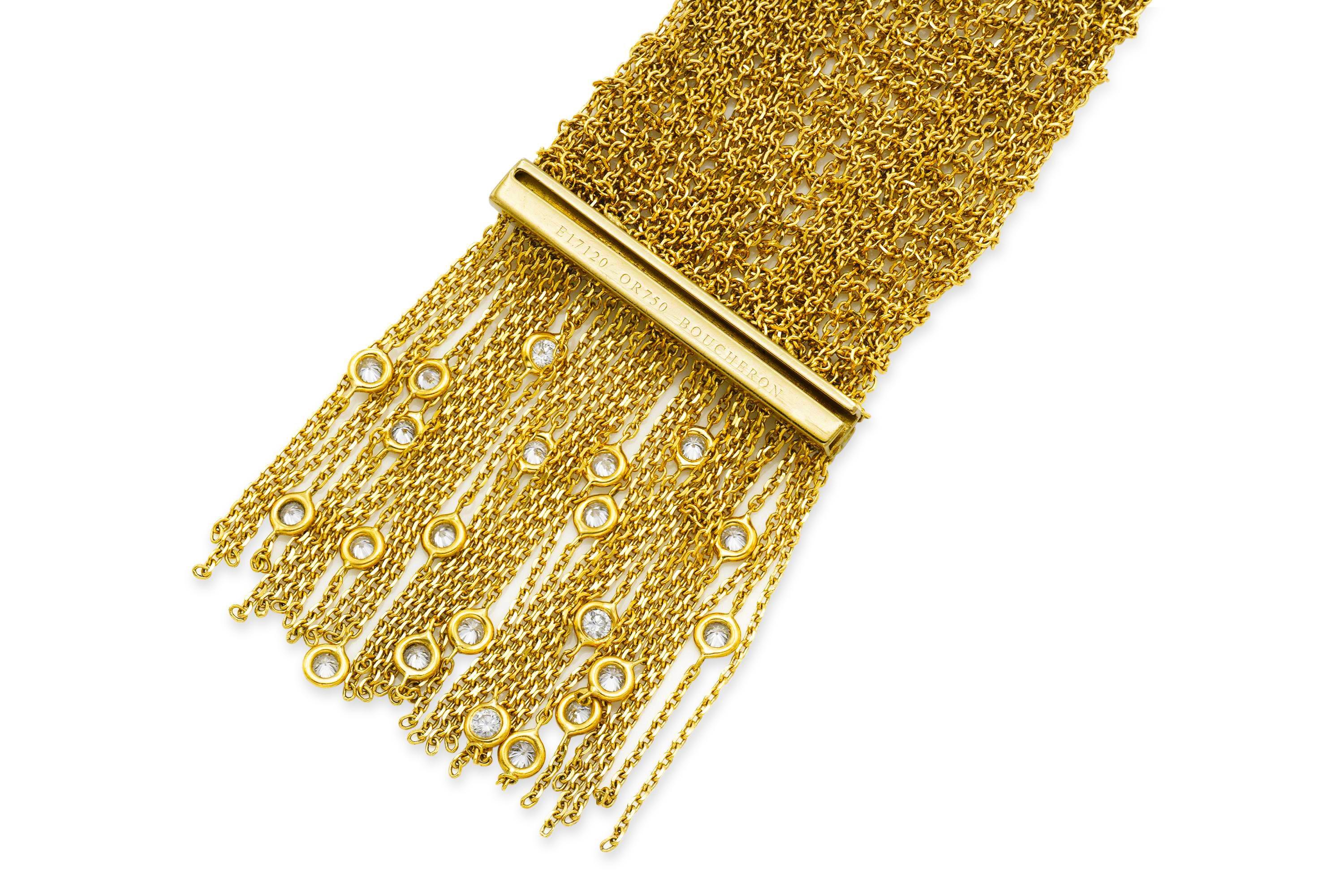 Boucheron Delilah Scarf Necklace and Bracelet Set For Sale 1