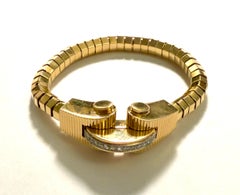 Boucheron Diamond and 18K Gold Bracelet, c. 1950