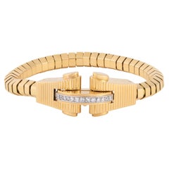 Boucheron Diamond and 18K Gold Bracelet, c. 1950