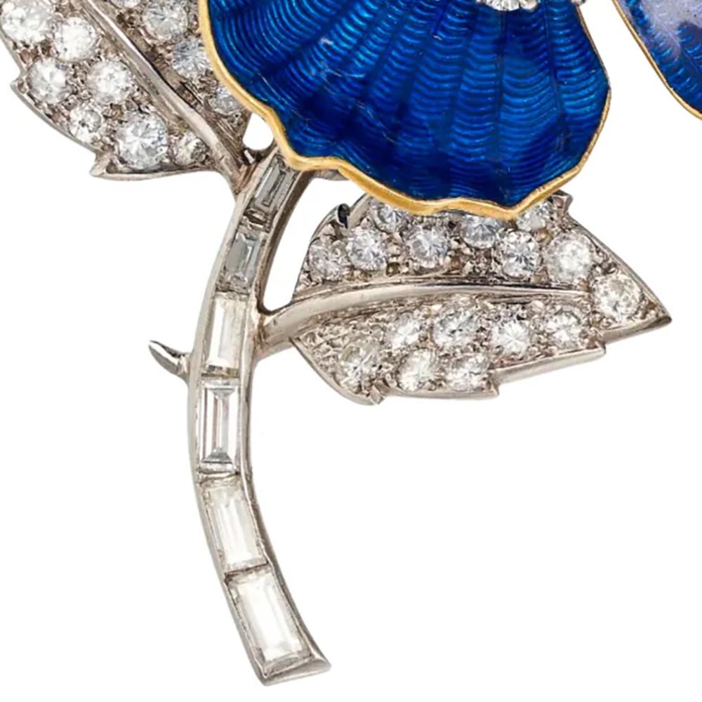 blue diamond brooch