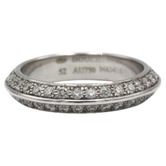 Bague à double anneau en diamant de Boucheron, signée et numérotée, or blanc 18K