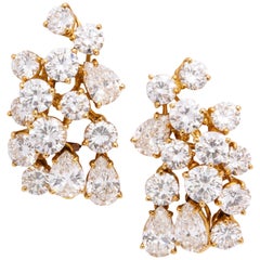 Boucheron Diamond Ear Clips in 18 Karat Yellow Gold