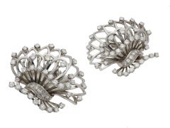 Boucheron Diamond Earrings, French, circa 1960