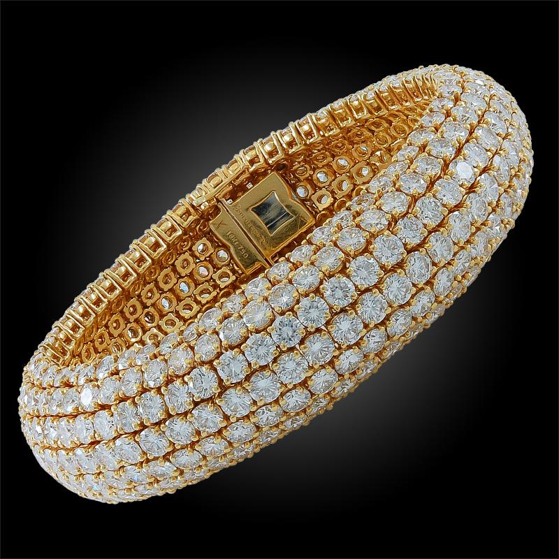 Pulsera Bombe Flexible Diamantes Boucheron Corte redondo en venta
