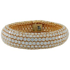 Boucheron Bracelet bombé souple en diamants