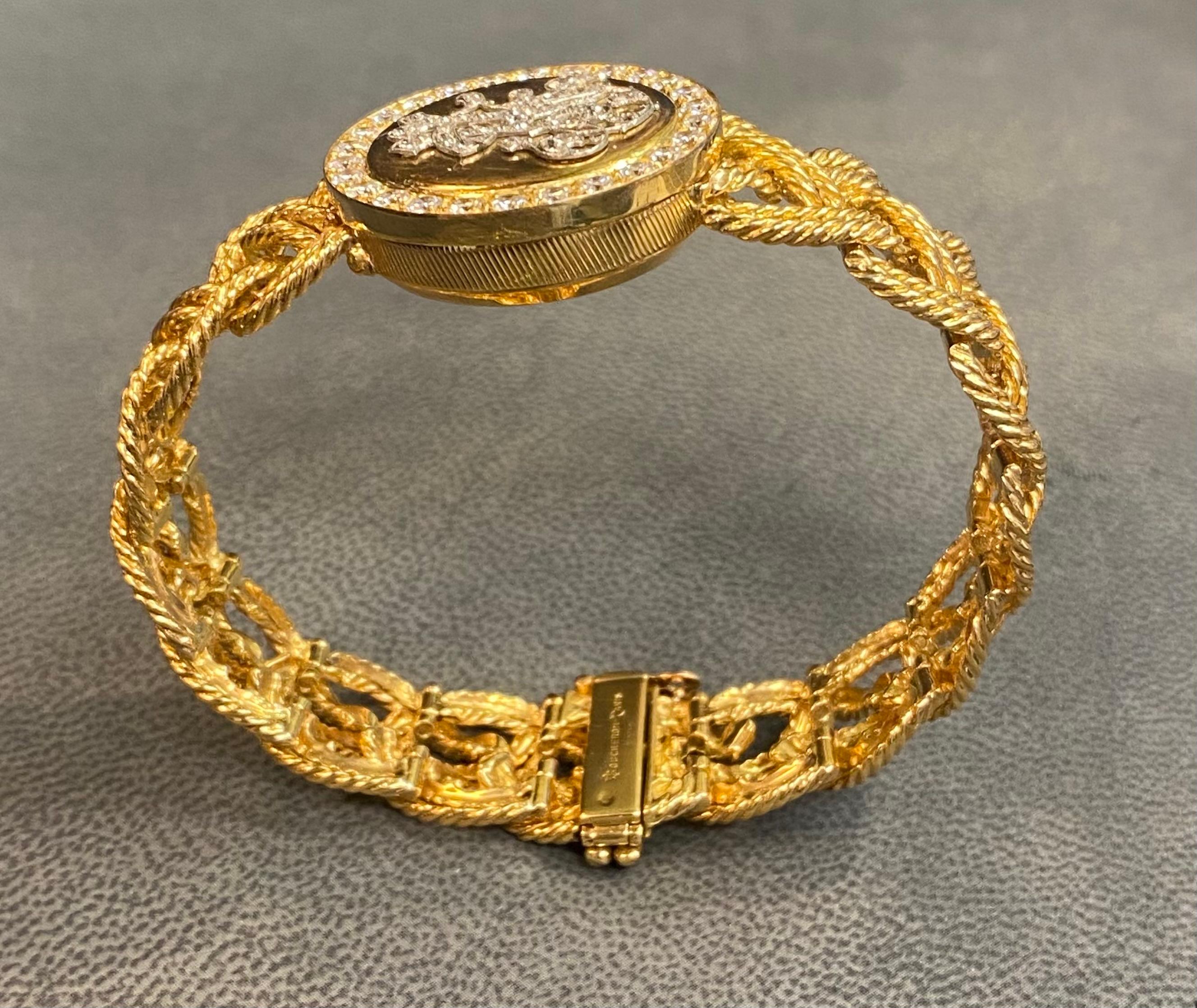 Boucheron Diamond Monogram Watch For Sale 7