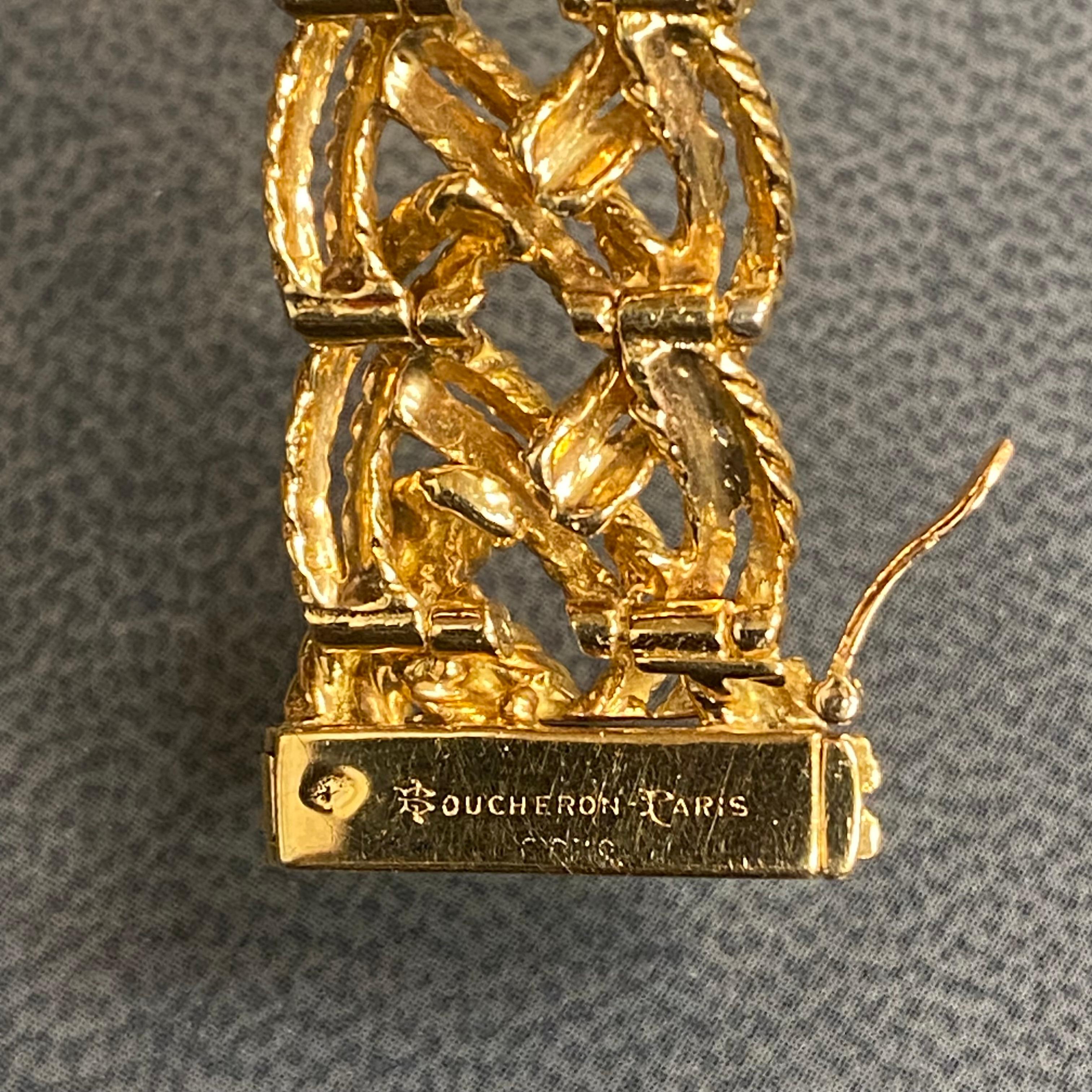Women's Boucheron Diamond Monogram Watch For Sale