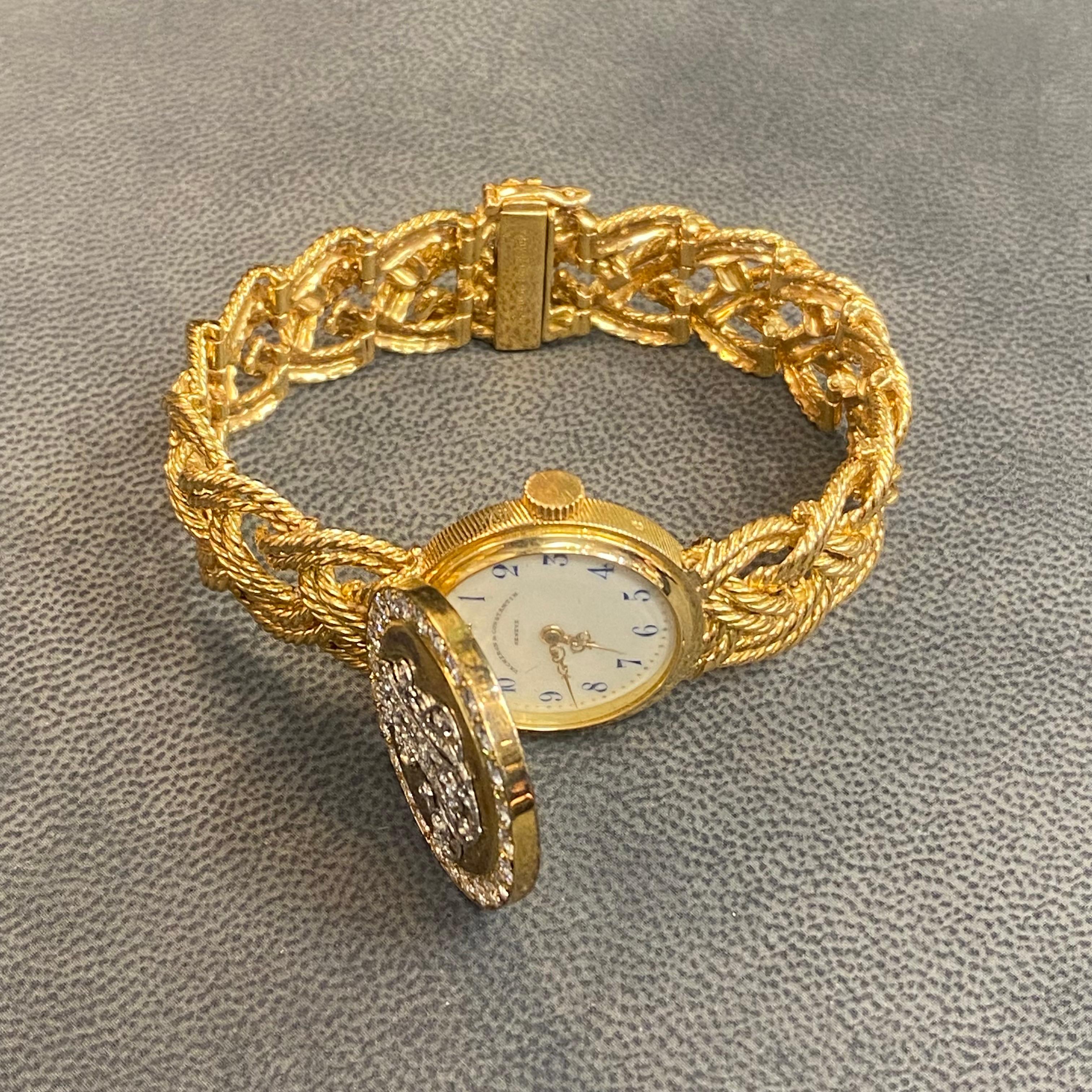 Boucheron Diamond Monogram Watch For Sale 3