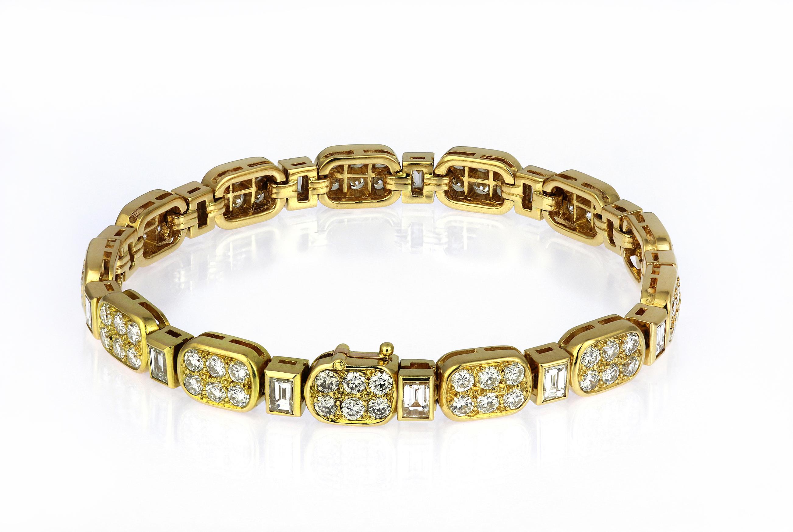 Boucheron, Vintage/Retro Diamond Necklace & Bracelet Set in 18ct Yellow Gold 2